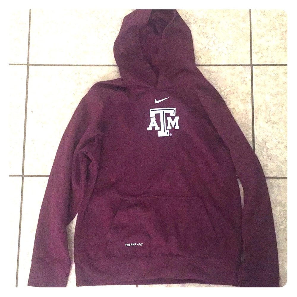 Texas A&M Nike Hoodie (Maroon colored; Therma-Fit)